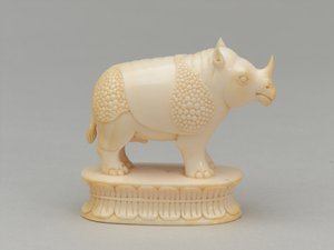 Bispo branco, peça de xadrez, Índia, 1820 cerca de Geskel Saloman