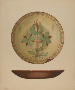 Prato com Tulipa e Duas Flores, 1938. de Giacinto Capelli