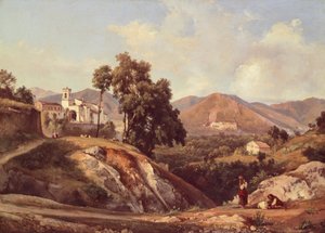 Paisagem da região da Campânia, por Giacinto Gigante (1806-1876), Itália