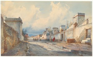 Vista de uma rua em Pompeia