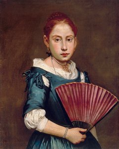 Menina com ventilador, ca 1740, de Giacomo Ceruti, conhecido como Pitocchetto (1698-1797), óleo sobre tela, 65x54 cm