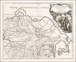 Mapa de 1683 da Grande Tartária, de Giacomo Cantelli da Vignola de Giacomo Cantelli