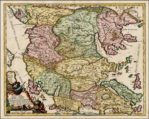 Mapa de 1684 da Macedónia e da Tessália, de Giacomo Cantelli da Vignola de Giacomo Cantelli