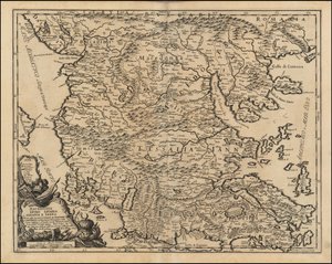Mapa de 1684 da Tessália e da Macedónia, de Giacomo Cantelli da Vignola de Giacomo Cantelli