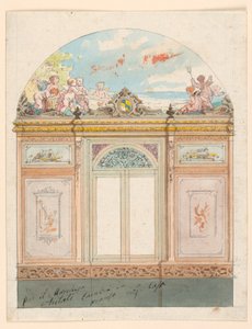 Desenho, Decoração de parede pintada, 1870