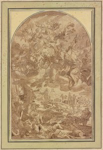 A grande praga de Nápoles em 1656 de Giacomo Farelli