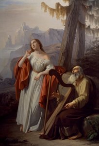 As façanhas de canto de Ossian de Carthon to Malvina, de Giacomo Trecourt (1812-1882)