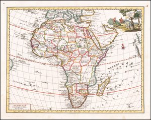 Mapa de África de 1740 de Giambattista Albrizzi de Giambattista Albrizzi