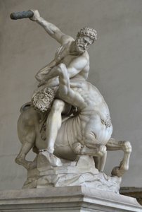 Hércules na luta contra o centauro Nessus de (after) Giambologna