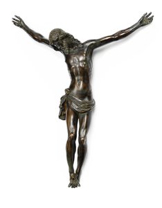Figura do Cristo crucificado, fundida a partir de uma maquete de Giambologna, atribuída a Antonio Susini e oficina, c.1580-1600 de Giambologna