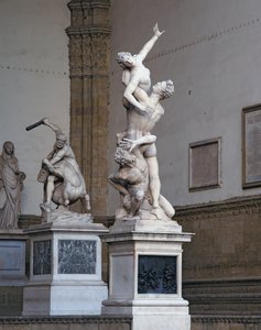 O estupro da mulher sabina, 1574-82 (mármore) (ver também 359413)
