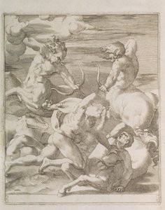 Batalha entre Hércules e Centauros, 1527 de Gian Jacopo Caraglio