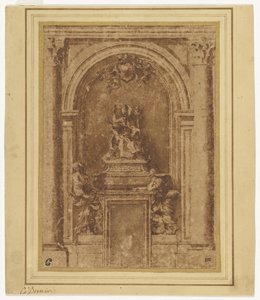 Projeto para o túmulo do Papa Alexandre VII em São Pedro, Roma de Gian Lorenzo Bernini
