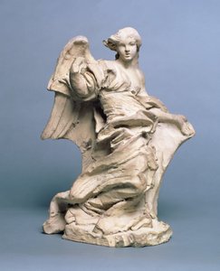 Anjo ajoelhado, 1673-74 (argila de fogo baixo) de Gian Lorenzo Bernini