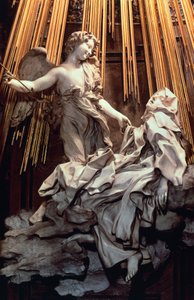 Itália, Roma, Capela Cornaro da Igreja de Santa Maria della Vittoria, Ecstasy de Santa Teresa de Ávila, de Gian Lorenzo Bernini (1598-1680), escultura em mármore e bronze dourado