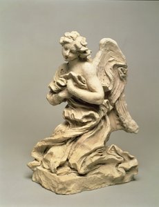 Anjo de joelhos, c.1674-75 (argila de baixo fogo) de Gian Lorenzo Bernini