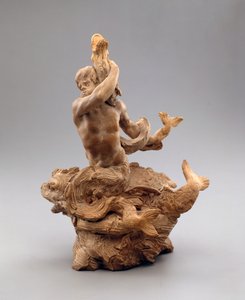 Tritão com uma serpente do mar, c.1630 (terracota)