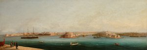 Grande porto e três cidades do cais de Valletta, 1869