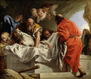 La Mise au tombeau - O sepultamento de Cristo - Tiepolo, Giandomenico (1727-1804) - 1772 - Óleo sobre tela - 124x144 - Museo del Prado, Madrid