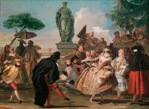 Le menuet - O Minueto - Tiepolo, Giandomenico (1727-1804) - 1756 - Óleo sobre tela - 80.7x109.3 - Museu Nacional d