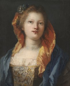 Retrato de uma mulher, 1762-70 de Giovanni Domenico Tiepolo