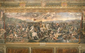 A Batalha da Ponte de Milvian, 1517-1524 de Gianfrancesco Penni