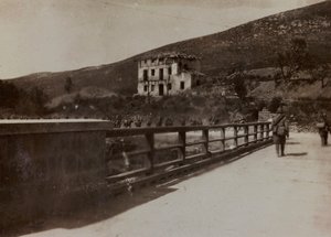 Álbum "Fotos da Segunda Guerra": Soldados italianos em Val Chiusone para Podsenica, 09/1917 (foto a p/b)