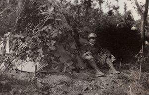Álbum "Fotos da Segunda Guerra": Soldados italianos em Val Chiusone para Podsenica, 09/1917 (foto a p/b)