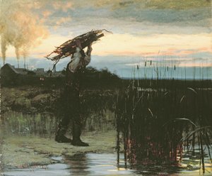 Homem carregando paus ao entardecer, 1879