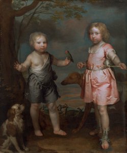 Lord John Hay e Charles, Mestre de Yester (mais tarde terceiro Marquês de Tweeddale) de Gilbert Soest