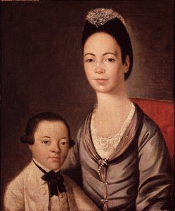 Sra. Aaron Lopez e o seu filho Joshua de Gilbert Stuart