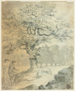Paisagem com duas figuras masculinas de Gilbert Stuart Newton