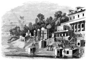 A esposa favorita de Afzul Khan, preparando-se para o suttee, 1847