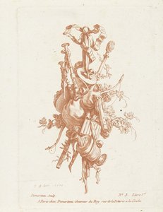 Troféu com instrumentos musicais de Gilles Antoine Demarteau