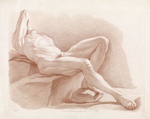 Reclinando o nu masculino
