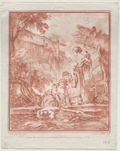 A lavadeira, 1767. de Gilles Demarteau