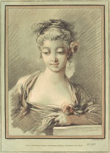 Mulher jovem com uma rosa