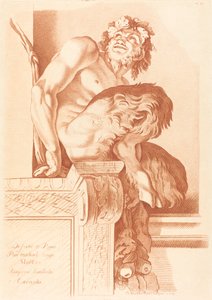 Sátiro de Gilles Demarteau the Elder after René Michel Slodtz after Annibale Carracci