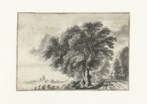 Paisagem com vista de Dordrecht à esquerda de Gilles Neyts