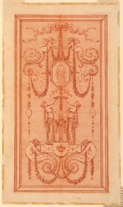 Projeto para Painel Decorativo (com Ninfas e Guirlandas) de Gilles Paul Cauvet