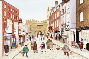 Castelo de Windsor, 1989 (aguarela sobre papel) de Gillian Lawson