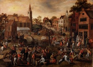 Festa de São Jorge (óleo sobre painel)