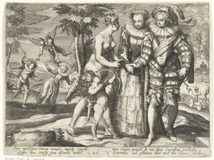 Vénus, Amor em Discordância de Gillis van Breen (attributed to)