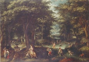 Paisagem com Leto e camponeses de Lykia