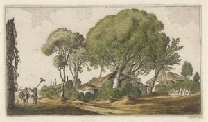 Casas de campo entre árvores
Doze paisagens (título da série) de Gillis van Scheyndel (I)