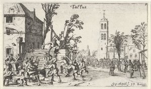Luta numa pousada (de Tastzin)
Paisagens com os cinco sentidos (título da série) de Gillis van Scheyndel (I)