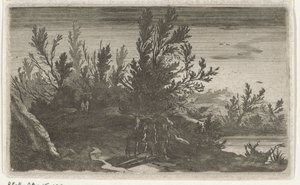 Paisagem à noite
Seis paisagens (título da série) de Gillis van Scheyndel (I)