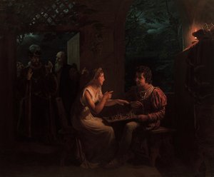 Ferdinand e Miranda jogando uma partida de xadrez, 1822.