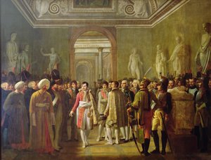 Imperador Napoleão I (1769-1821) recebe membros do Exército após a sua Coroação 8 de Dezembro de Gioacchino Giuseppe Serangeli