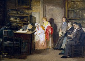 O Estado Civil, de Gioacchino Toma (1836-1893), pintura. de Gioacchino Toma